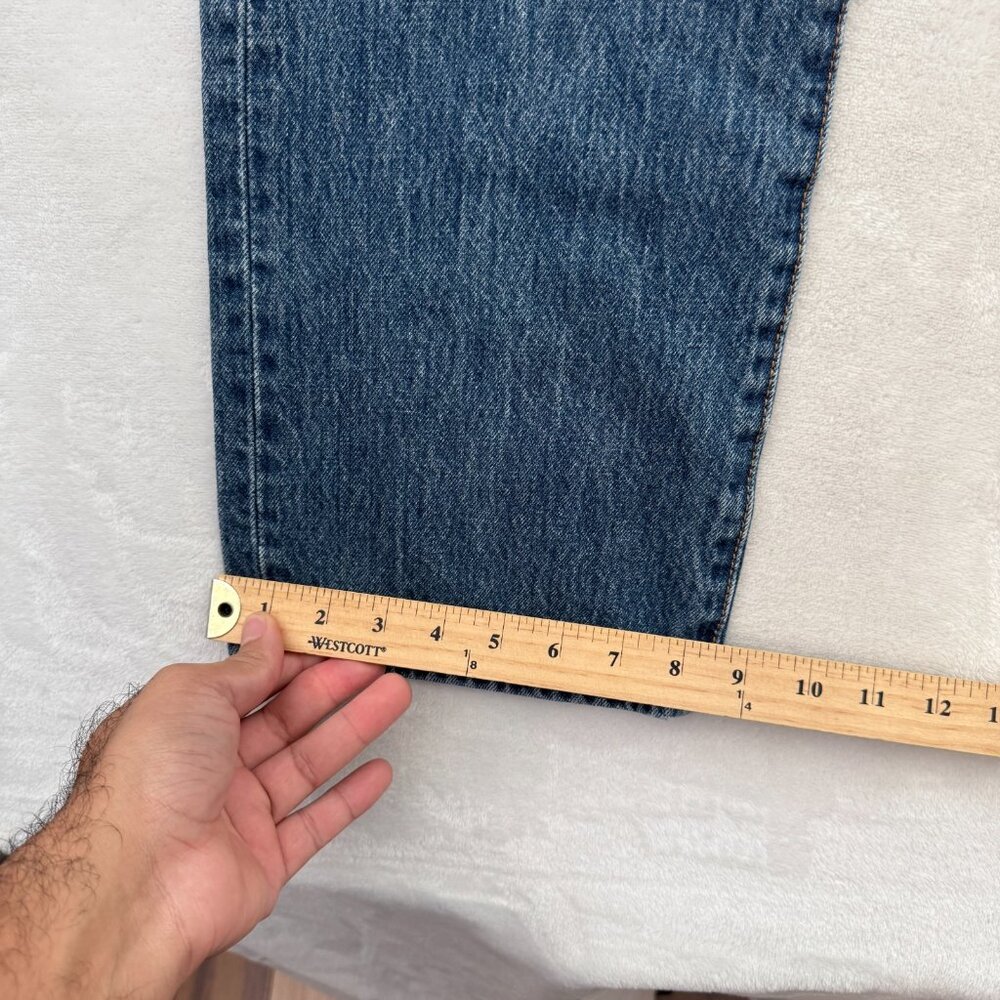 Levis 501 Jeans Mens 36x32 (34x29) Blue Straight Leg Button Fly - Picture 8 of 12